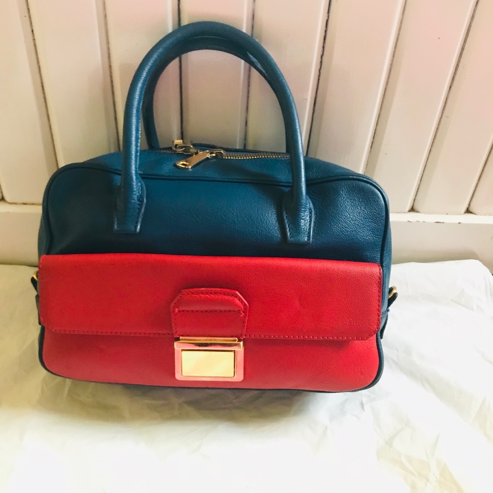 Miu Miu bicolor front clasp bag